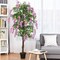 2 Pieces Artificial 6ft Wisteria Tree with Adjustable Branches for Porch or Living Room